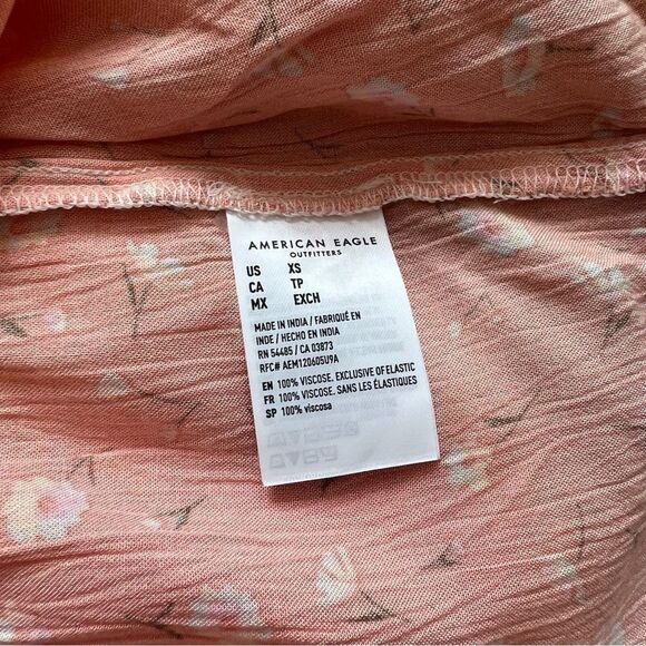 American eagle ditzy floral smocked tiered mini dress women’s‎ xs - Picture 6 of 7